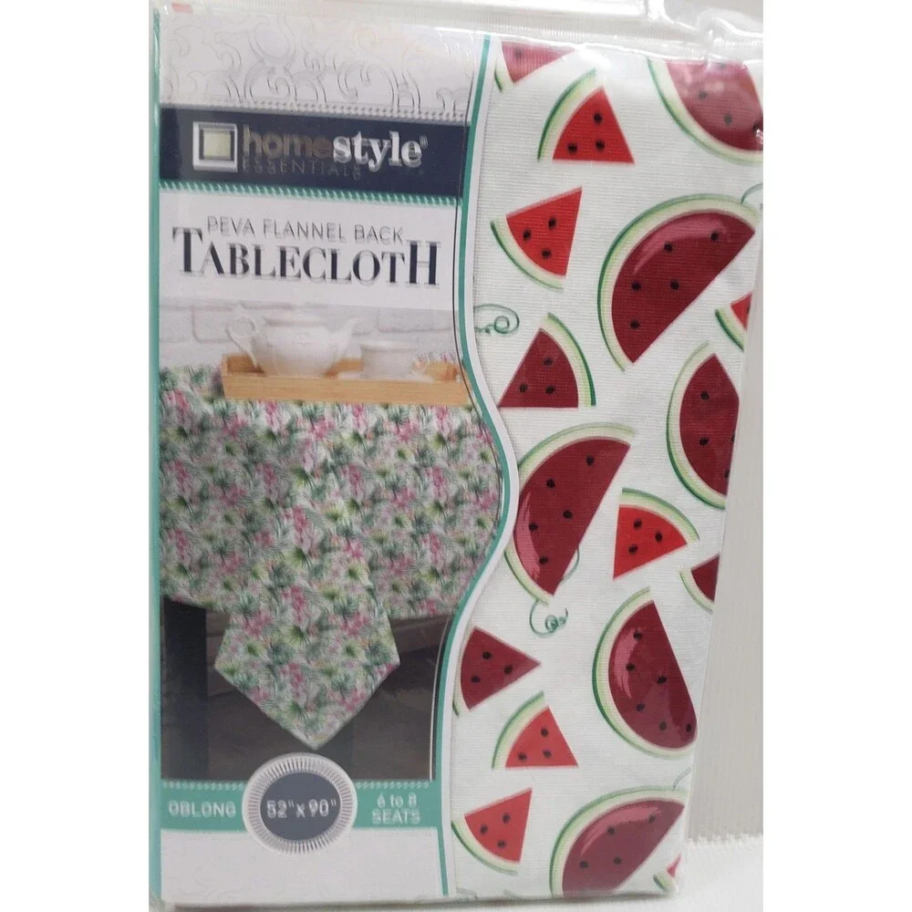 Printed Kitchen Vinyl Tablecloth, 52